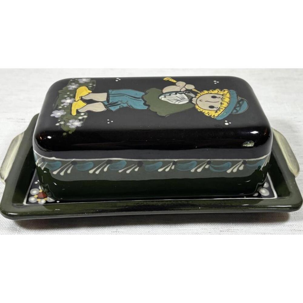 Vintage Kohler Bock Handarbeit No 267 West Germany Butter Dish Folk Art - Picture 3 of 9